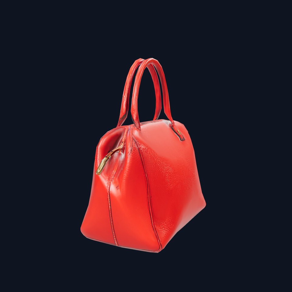 Vibrant Red Handbag model pack